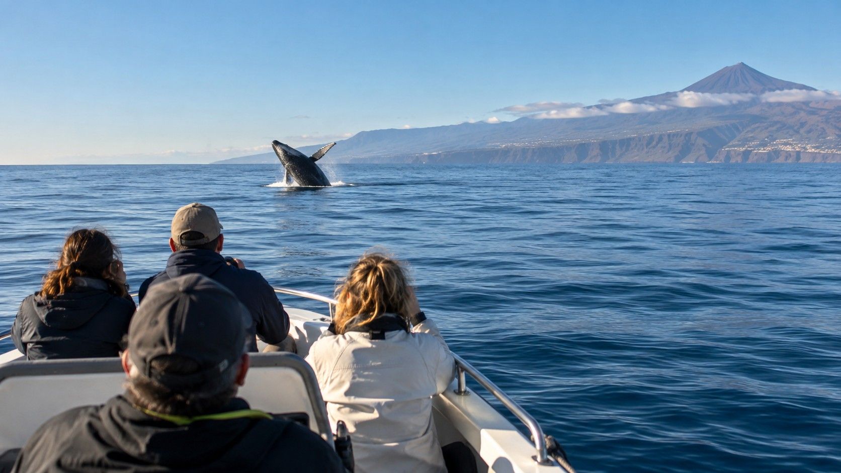 Boat leaving Tenerife for a wildlife trip